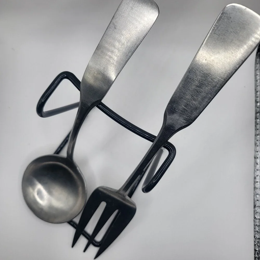 Vintage Supreme Cutlery Japan Stainless Serving Spoon Fork Set Hostess 2pc